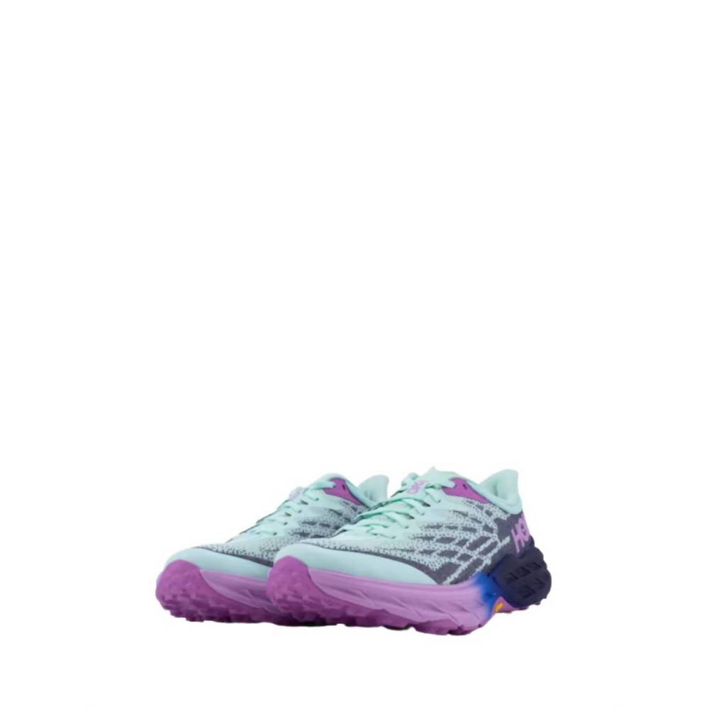 NEW HOKA women's speedgoat 5 trail running shoe in blue - Picture 3 of 4